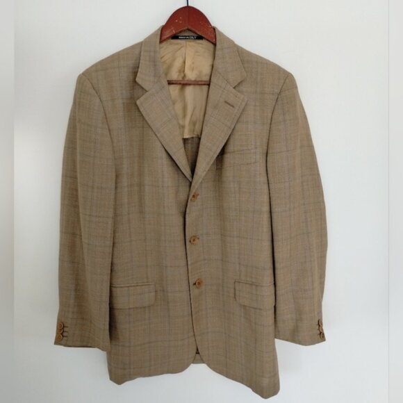 Ermenegildo Zegna Cloth High Performance Blazer Size 40R Brown Checks Old Money - Picture 1 of 14